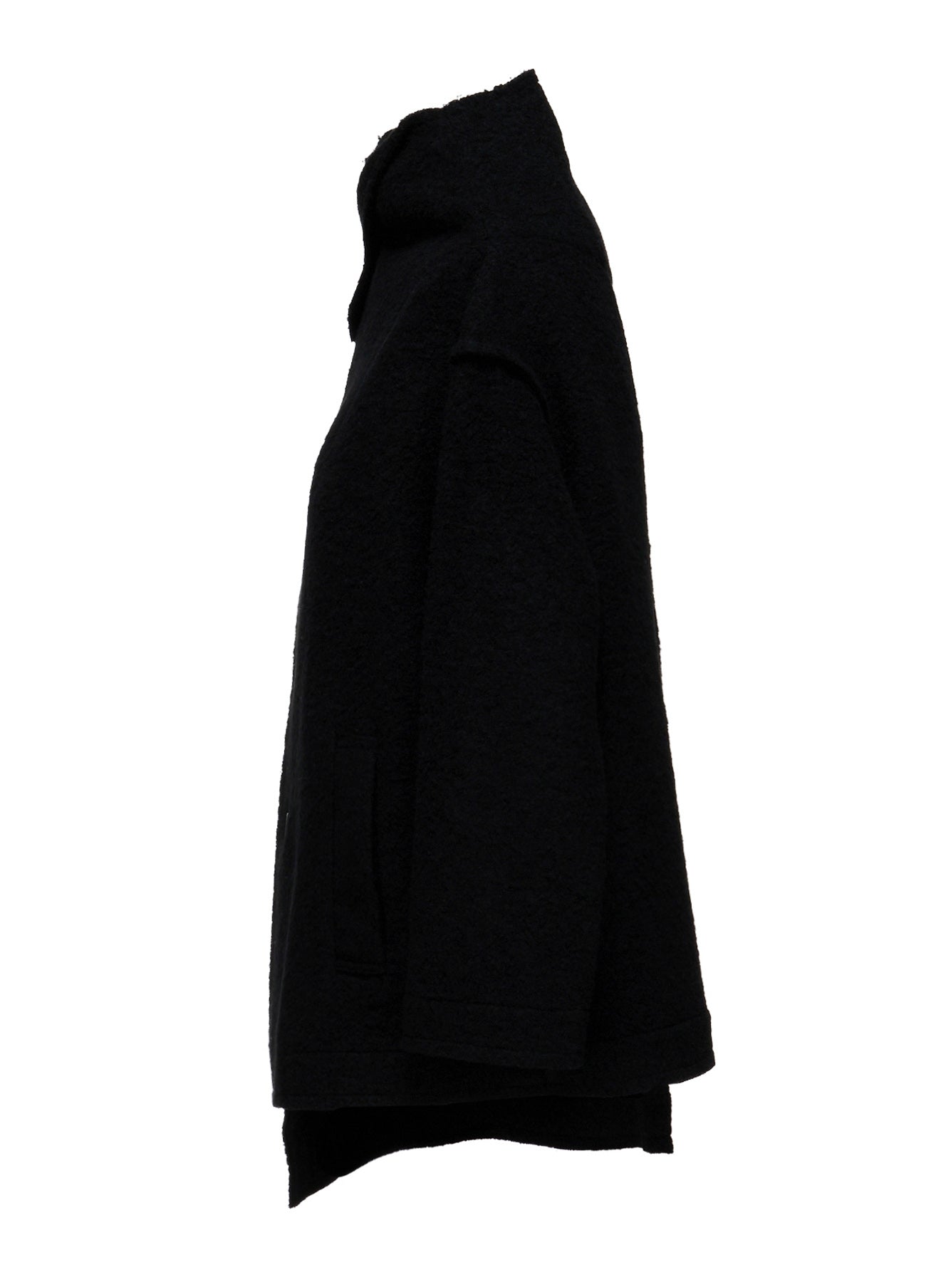 WOOL BLEND BOUCLÉ OFF-NECK JACKET – THE SHOP YOHJI YAMAMOTO