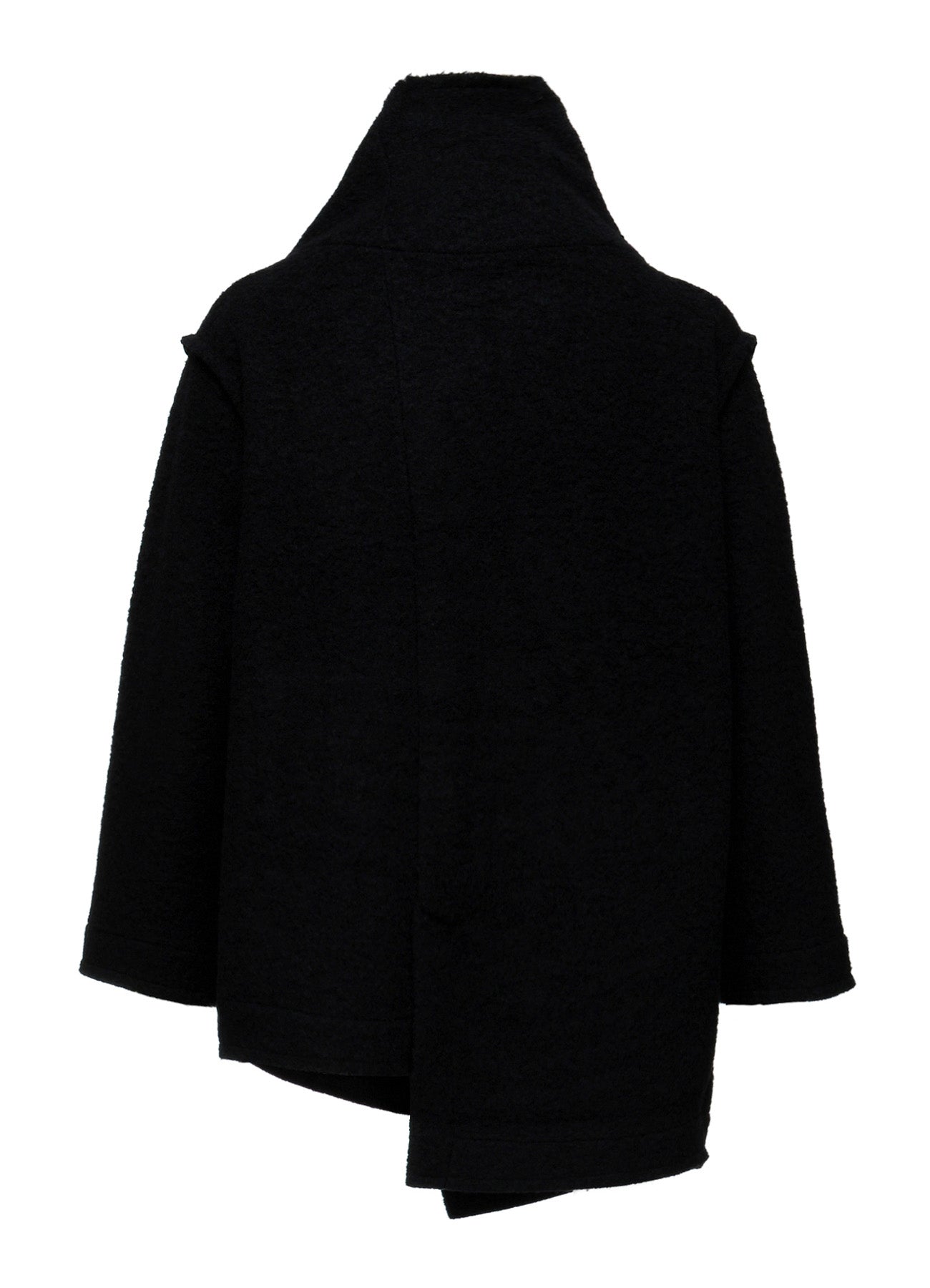 WOOL BLEND BOUCLÉ OFF-NECK JACKET – THE SHOP YOHJI YAMAMOTO
