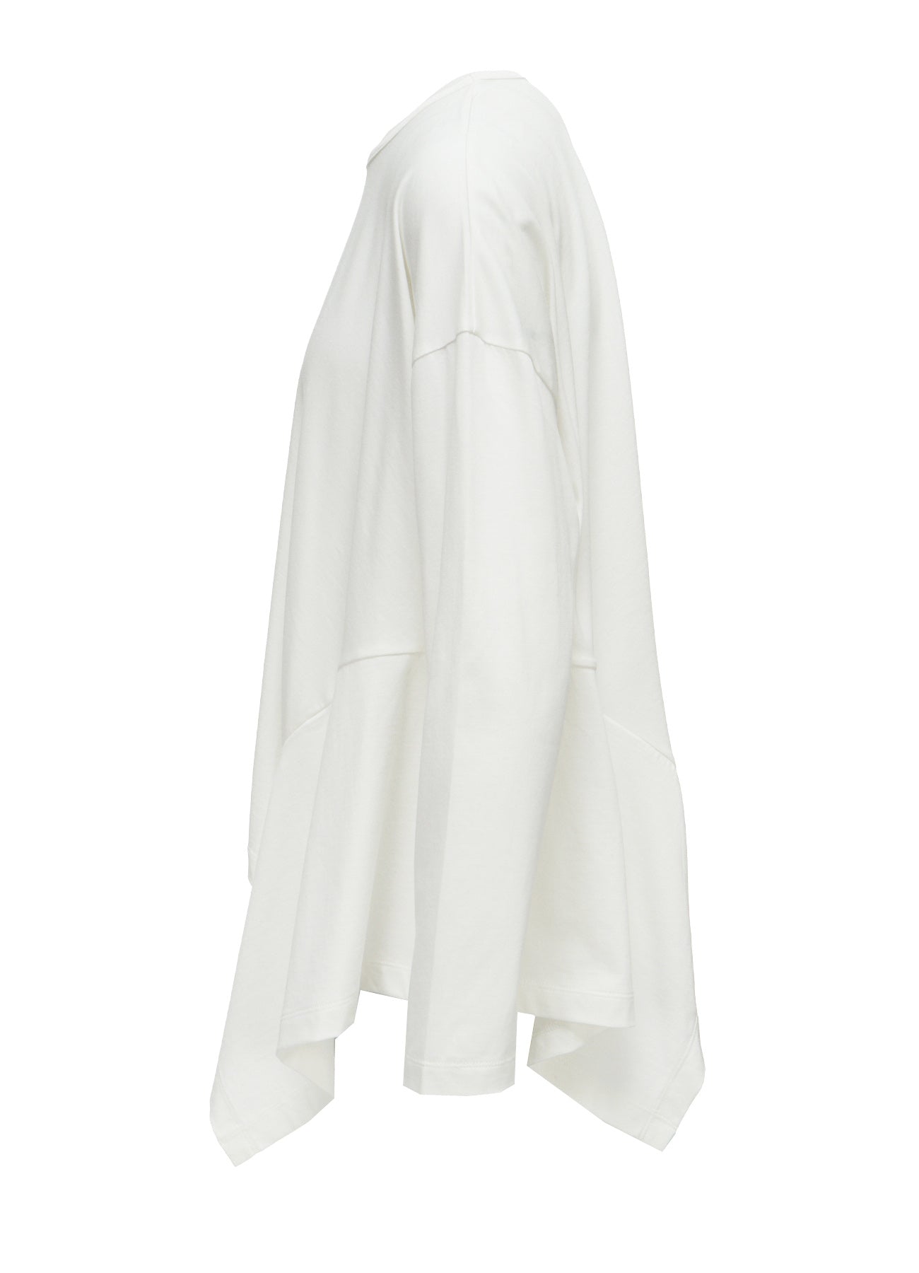 SUVIN JERSEY ASYMMETRIC ROUND NECK T-SHIRT