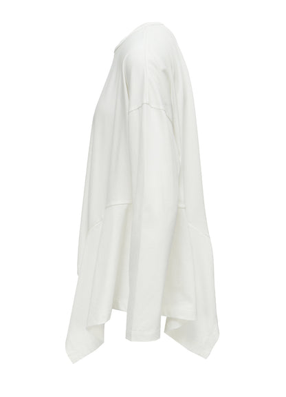 SUVIN JERSEY ASYMMETRIC ROUND NECK T-SHIRT