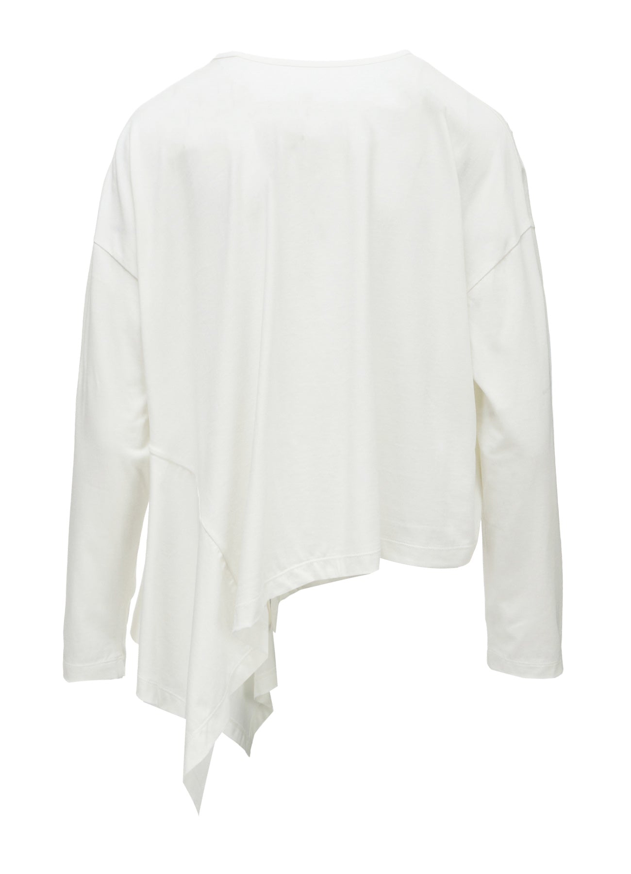 SUVIN JERSEY ASYMMETRIC ROUND NECK T-SHIRT