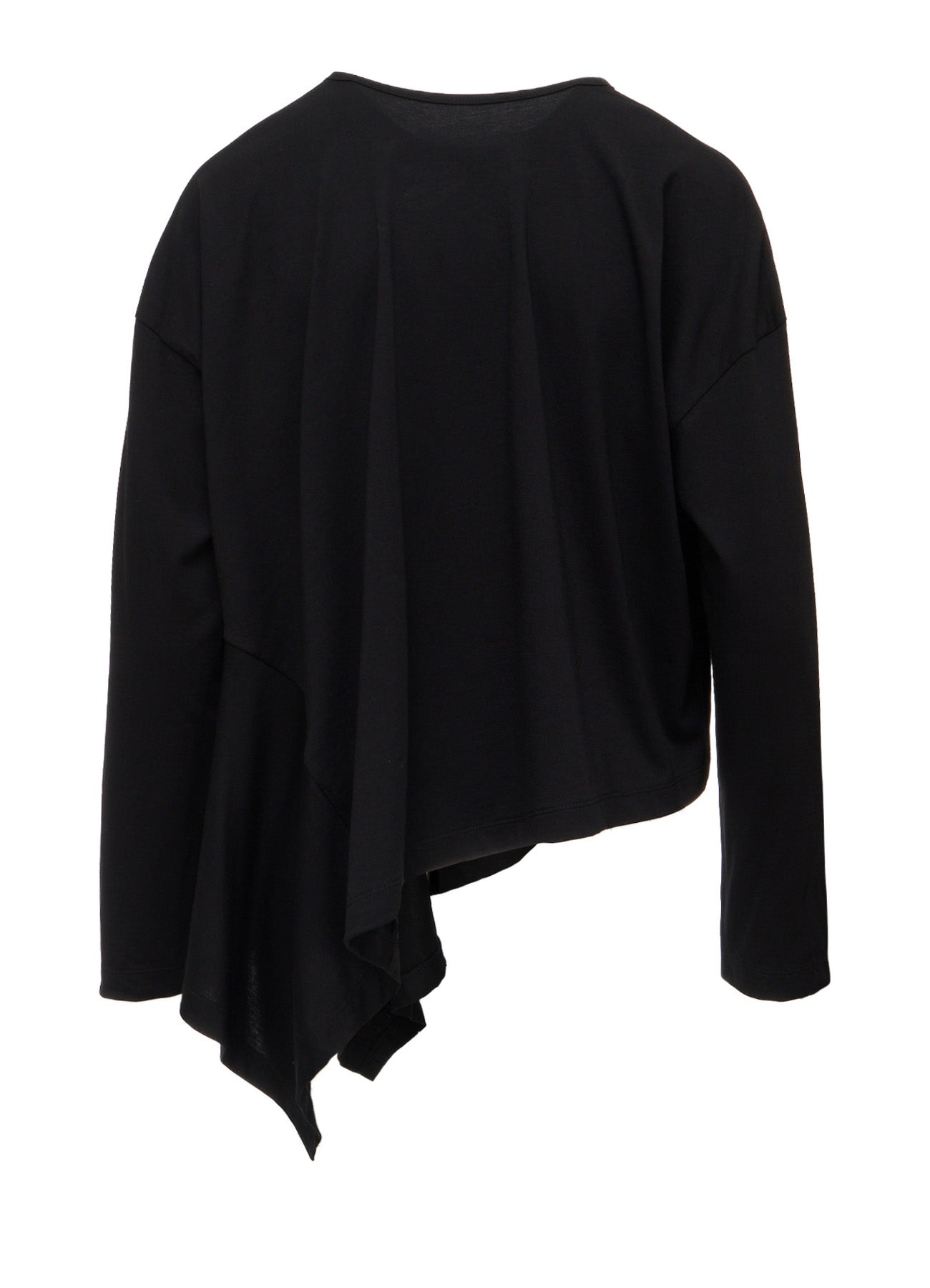 SUVIN JERSEY ASYMMETRIC ROUND NECK T-SHIRT
