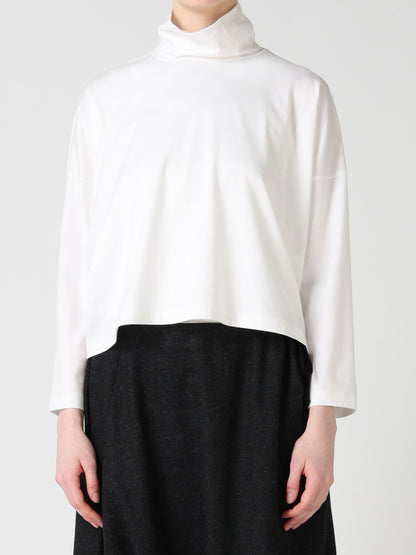 SUVIN JERSEY SHORT HIGH NECK T-SHIRT