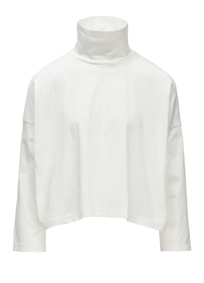 SUVIN JERSEY SHORT HIGH NECK T-SHIRT