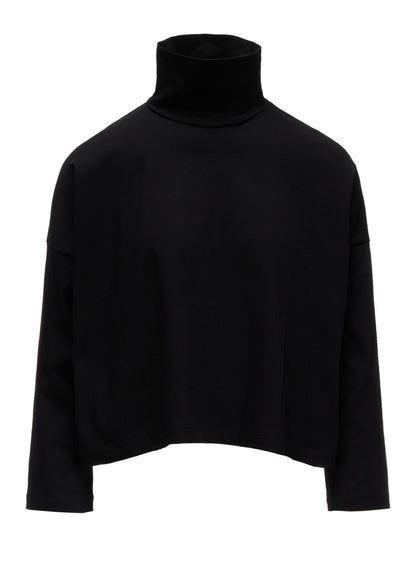 SUVIN JERSEY SHORT HIGH NECK T-SHIRT