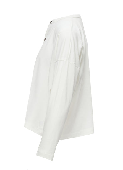 SUVIN JERSEY SHORT ROUND NECK CARDIGAN