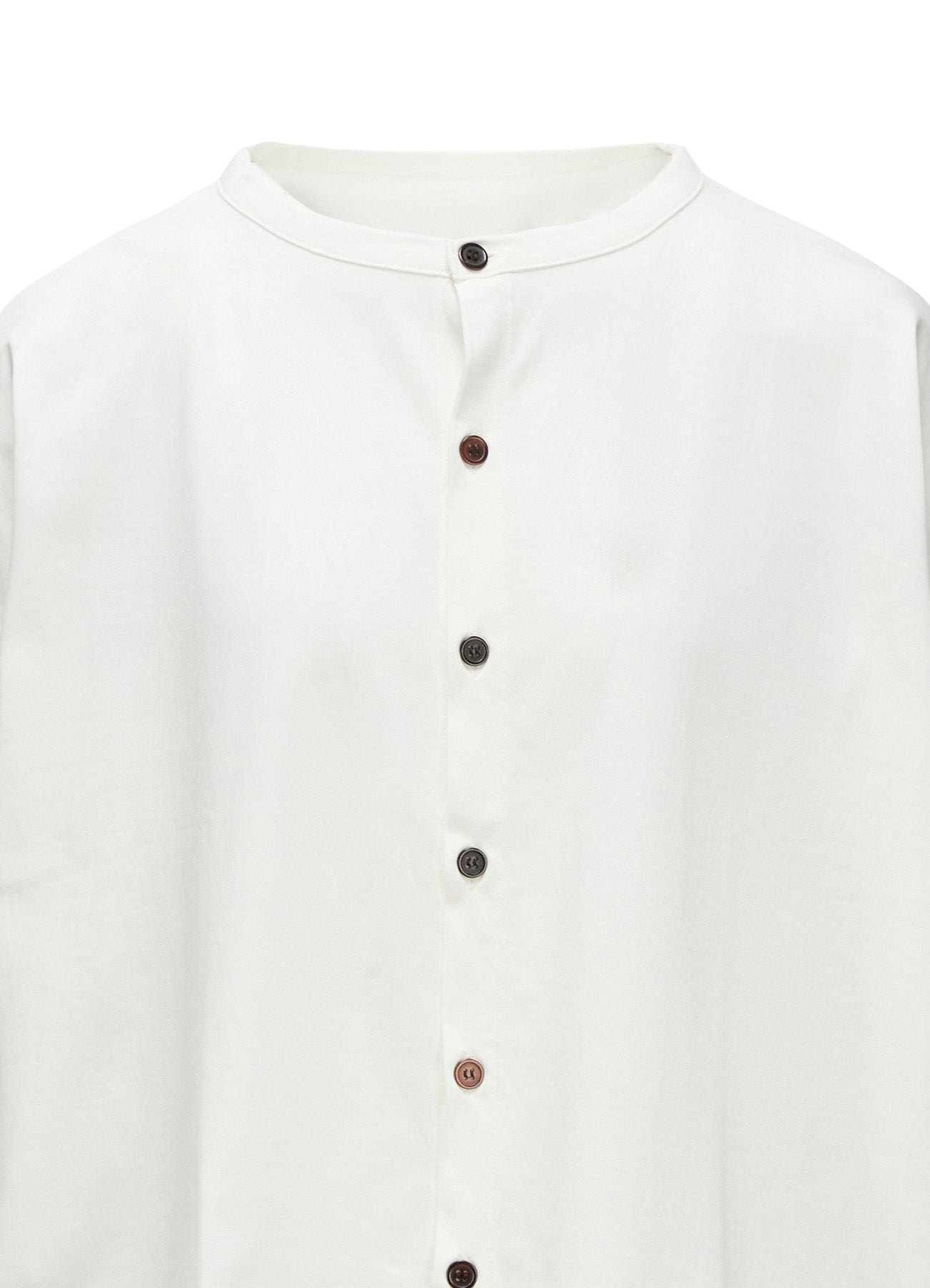 SUVIN JERSEY SHORT ROUND NECK CARDIGAN