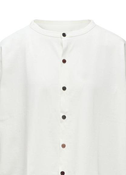 SUVIN JERSEY SHORT ROUND NECK CARDIGAN
