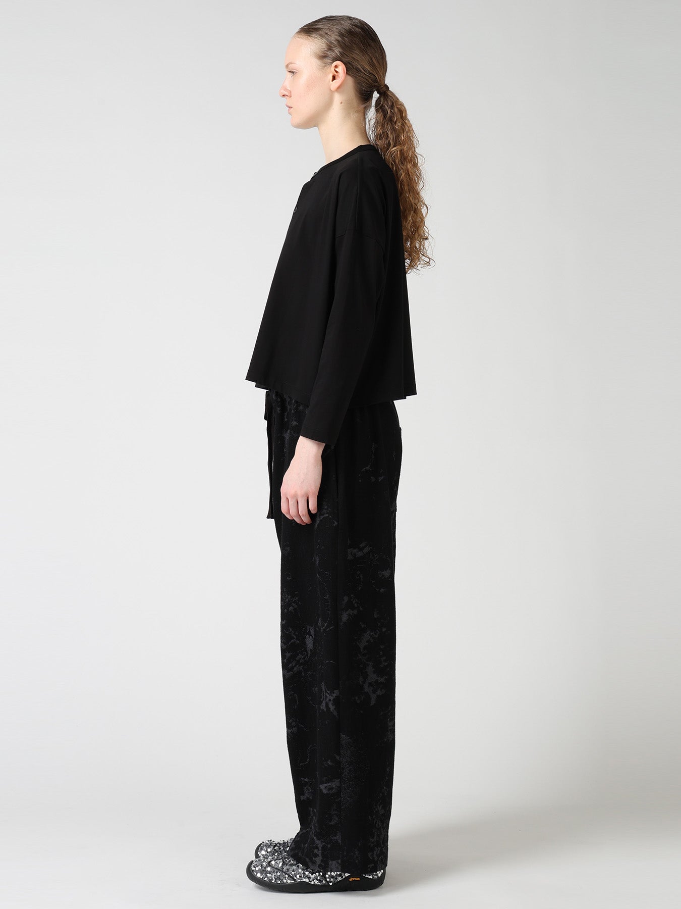 SUVIN JERSEY SHORT ROUND NECK CARDIGAN