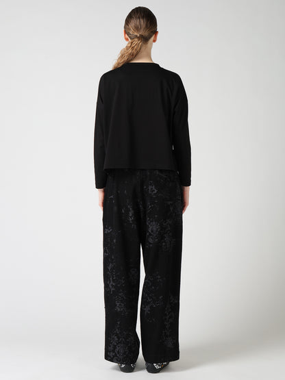 SUVIN JERSEY SHORT ROUND NECK CARDIGAN