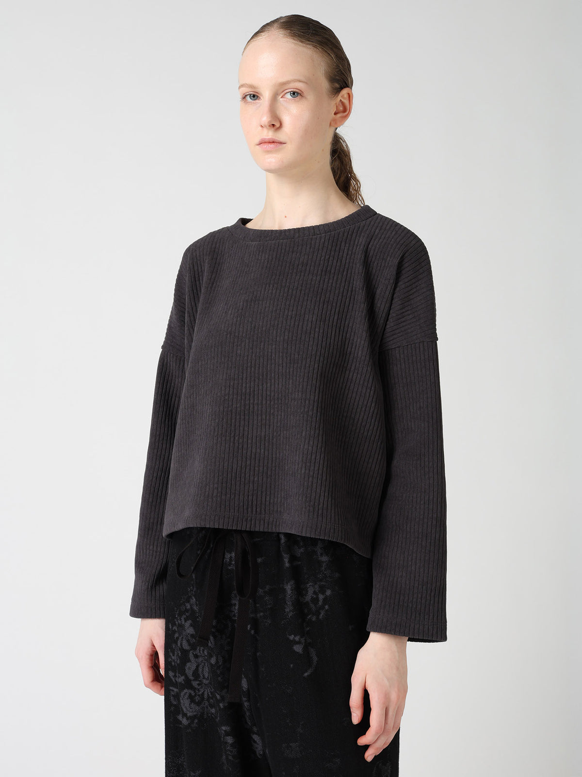 WIDE CORDUROY SHORT T-SHIRT