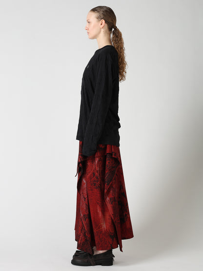 COTTON JERSEY Y'S STITCH LONG SLEEVE BIG T-SHIRT