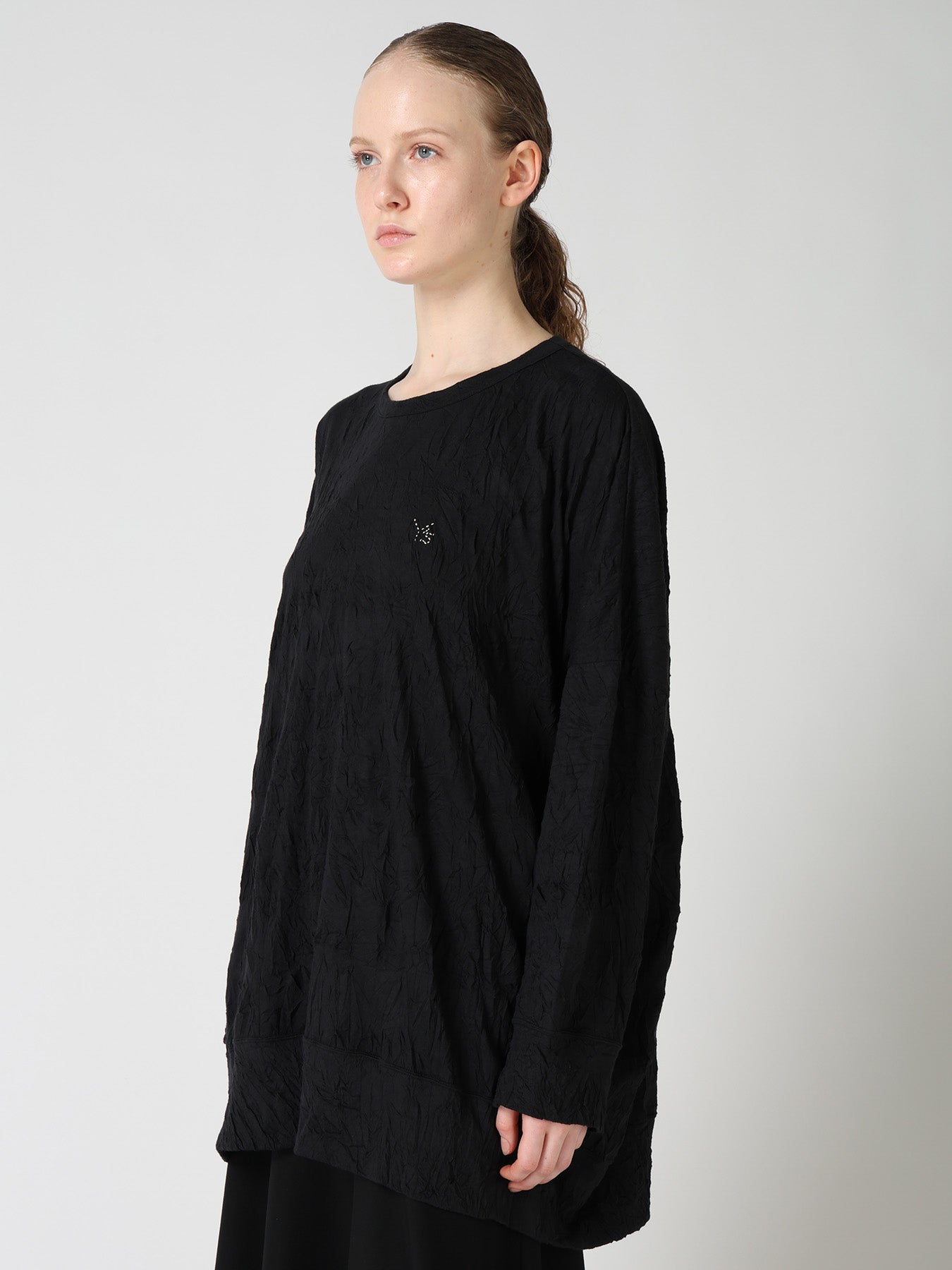 COTTON JERSEY Y'S STITCH OVERSIZED T-SHIRT