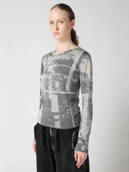 "DESOLATE CITY" JERSEY LONG SLEEVE T-SHIRT