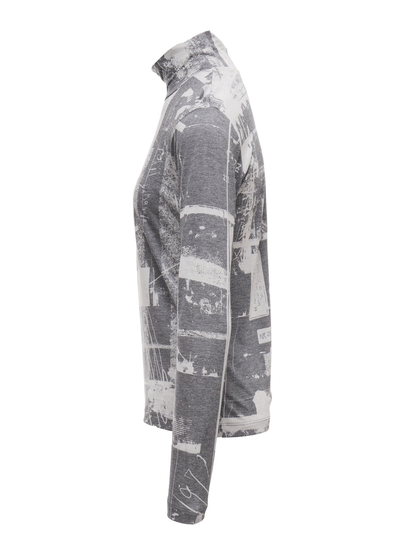 "DESOLATE CITY" JERSEY LONG SLEEVE HIGH NECK T-SHIRT