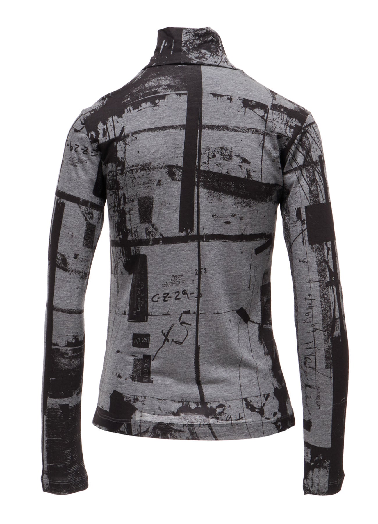 "DESOLATE CITY" JERSEY LONG SLEEVE HIGH NECK T-SHIRT