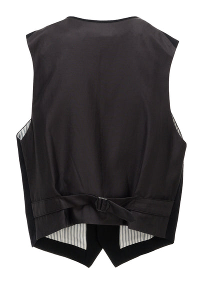 HERRINGBONE COLLARLESS VEST