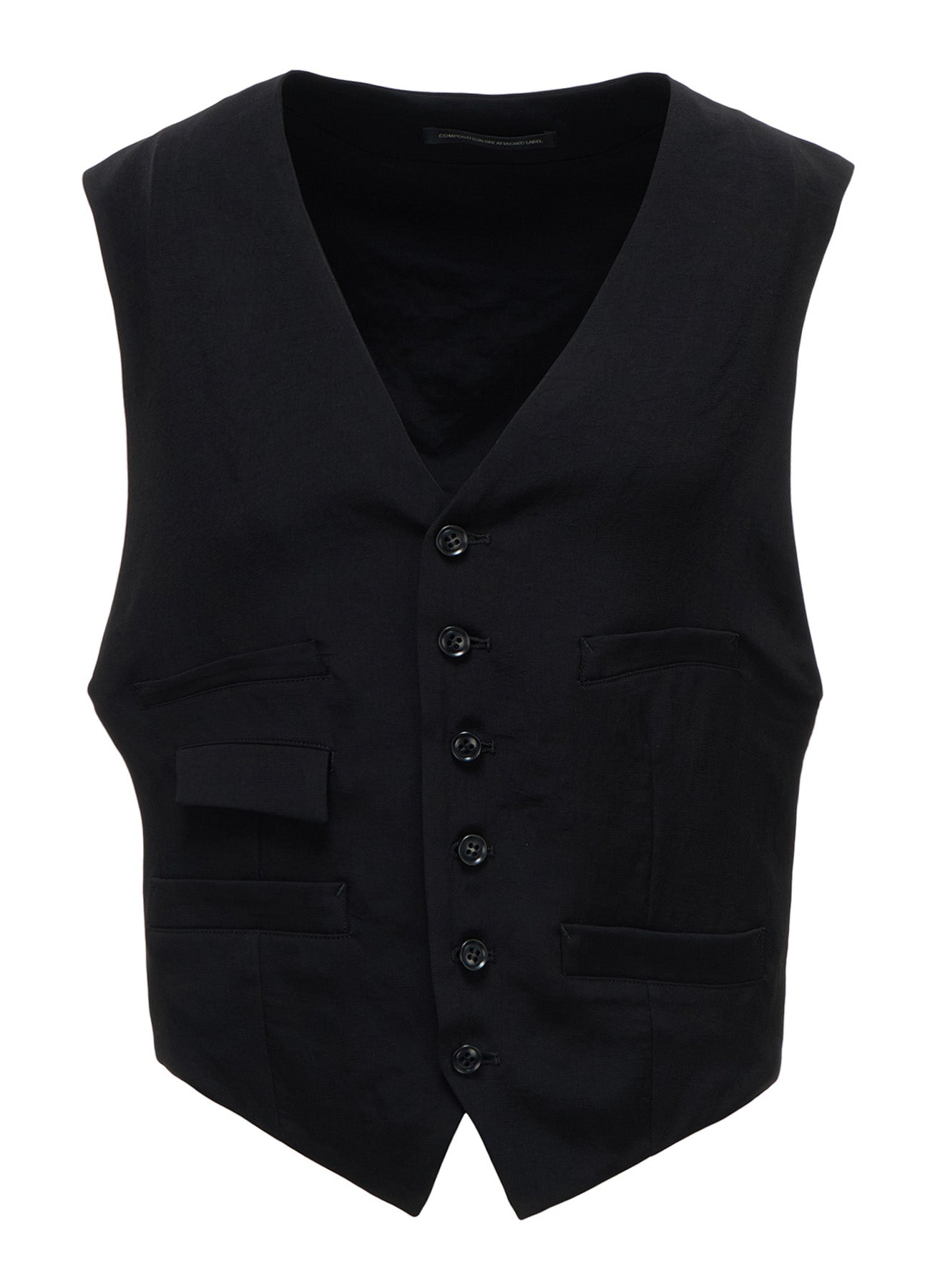 TA/PE CREPE DE CHINE COLLARLESS VEST – THE SHOP YOHJI YAMAMOTO