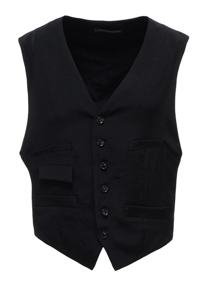 TA/PE CREPE DE CHINE COLLARLESS VEST