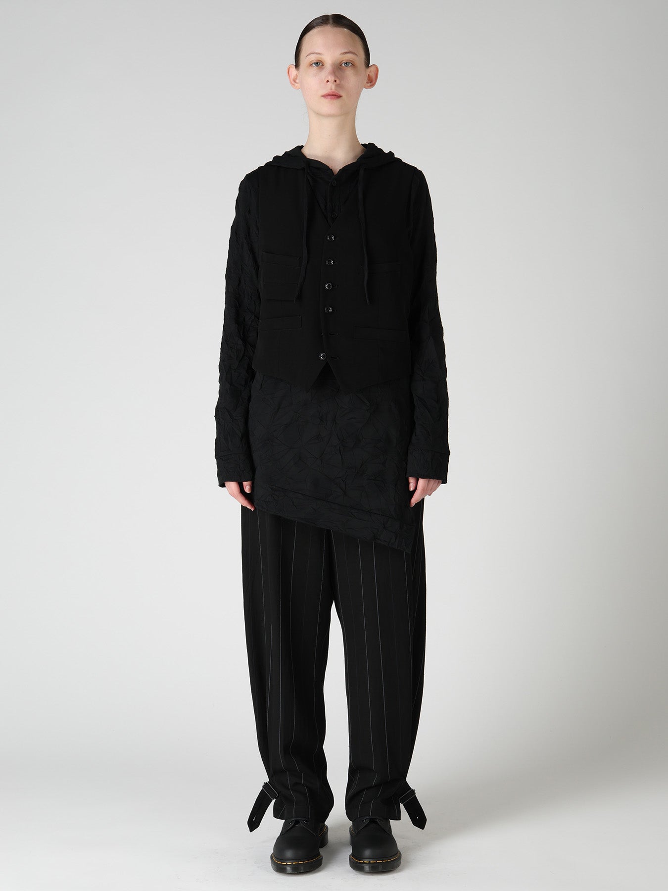 TA/PE CREPE DE CHINE COLLARLESS VEST – THE SHOP YOHJI YAMAMOTO