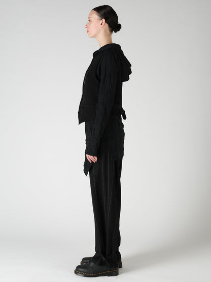 TA/PE CREPE DE CHINE COLLARLESS VEST