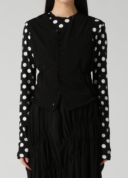 TA/PE SUPER VIYON TUSSER GATHERED VEST