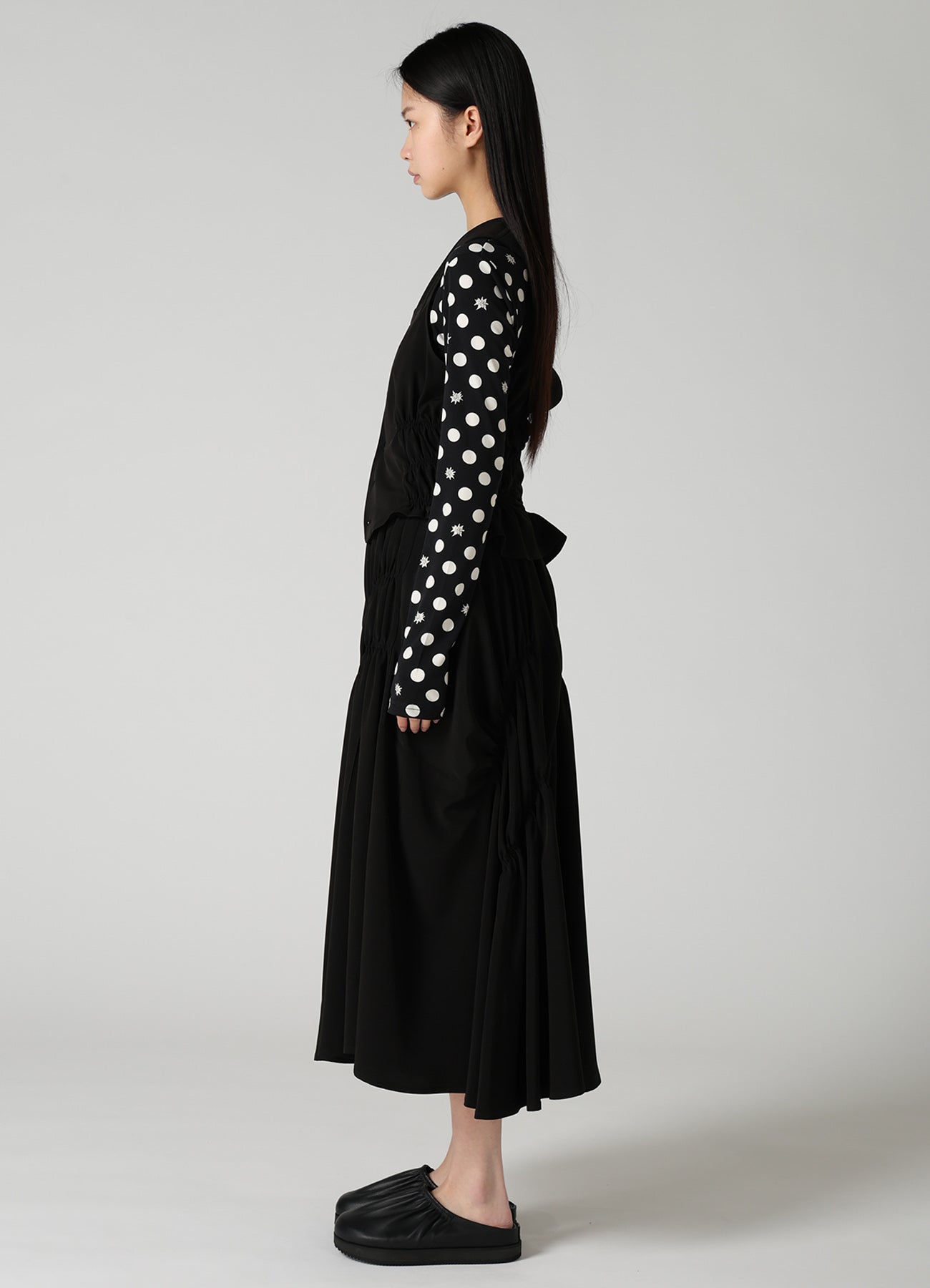 TA/PE SUPER VIYON TUSSER GATHERED VEST