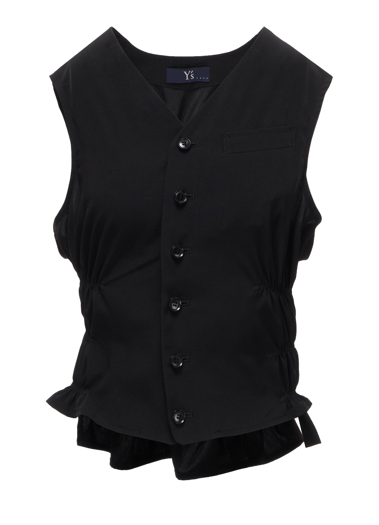 TA/PE SUPER VIYON TUSSER GATHERED VEST – THE SHOP YOHJI YAMAMOTO