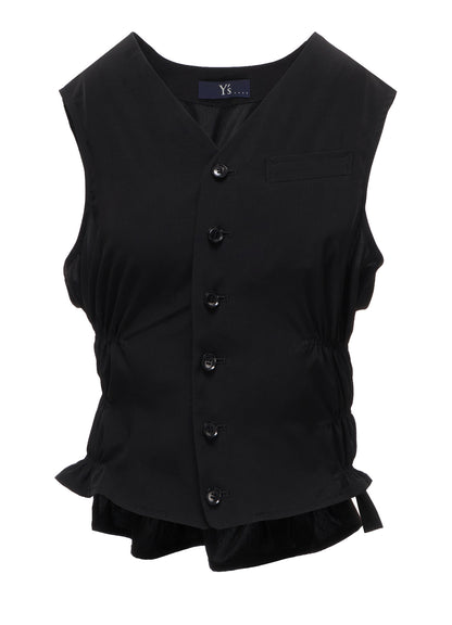 TA/PE SUPER VIYON TUSSER GATHERED VEST