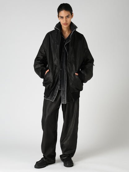 SOFT LEATHER DOUBLE ZIP BLOUSON