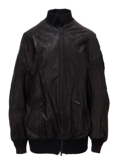 SOFT LEATHER DOUBLE ZIP BLOUSON