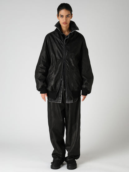 SOFT LEATHER DOUBLE ZIP BLOUSON