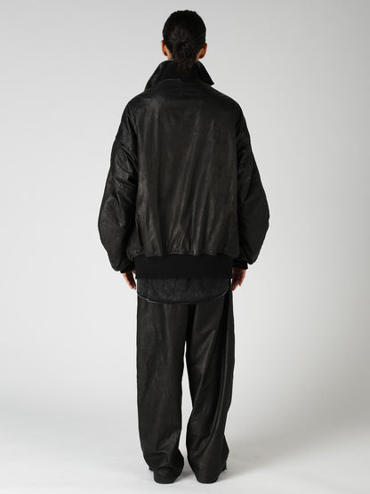 SOFT LEATHER DOUBLE ZIP BLOUSON