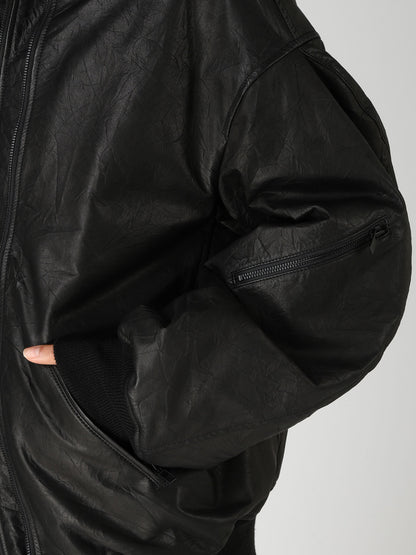 SOFT LEATHER DOUBLE ZIP BLOUSON