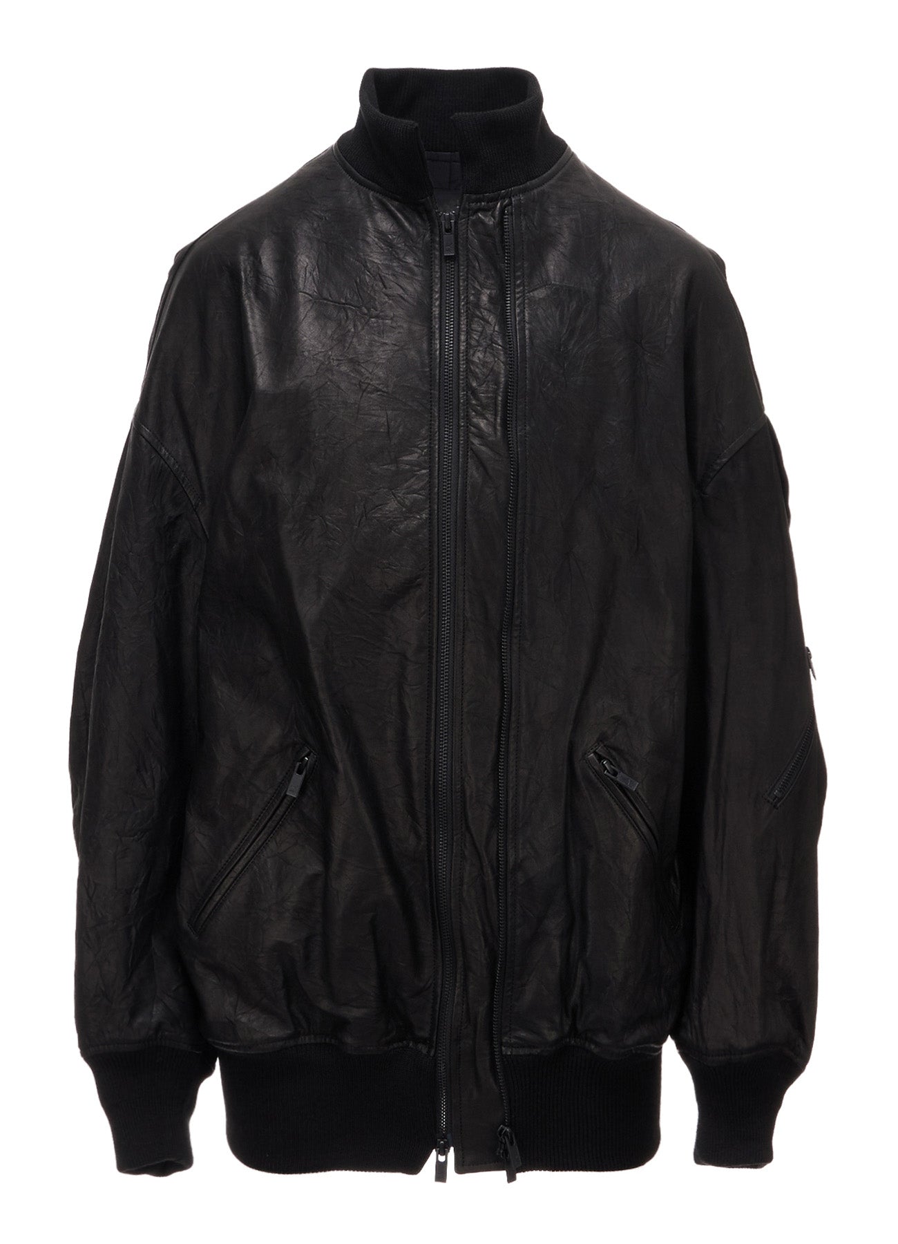 SOFT LEATHER DOUBLE ZIP BLOUSON