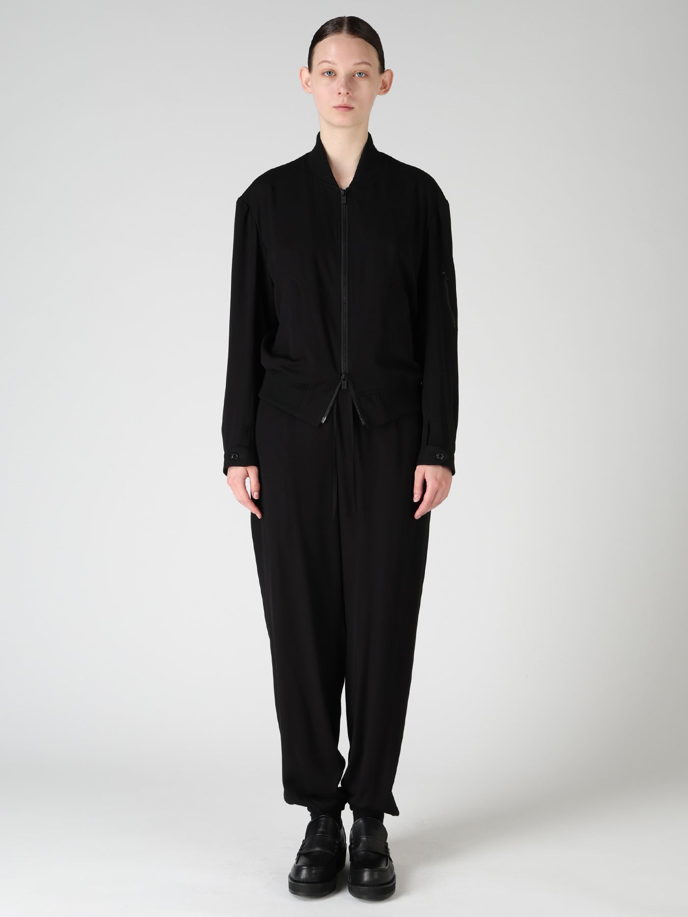 VISCOSE/TRIACETATE BLEND BLOUSON