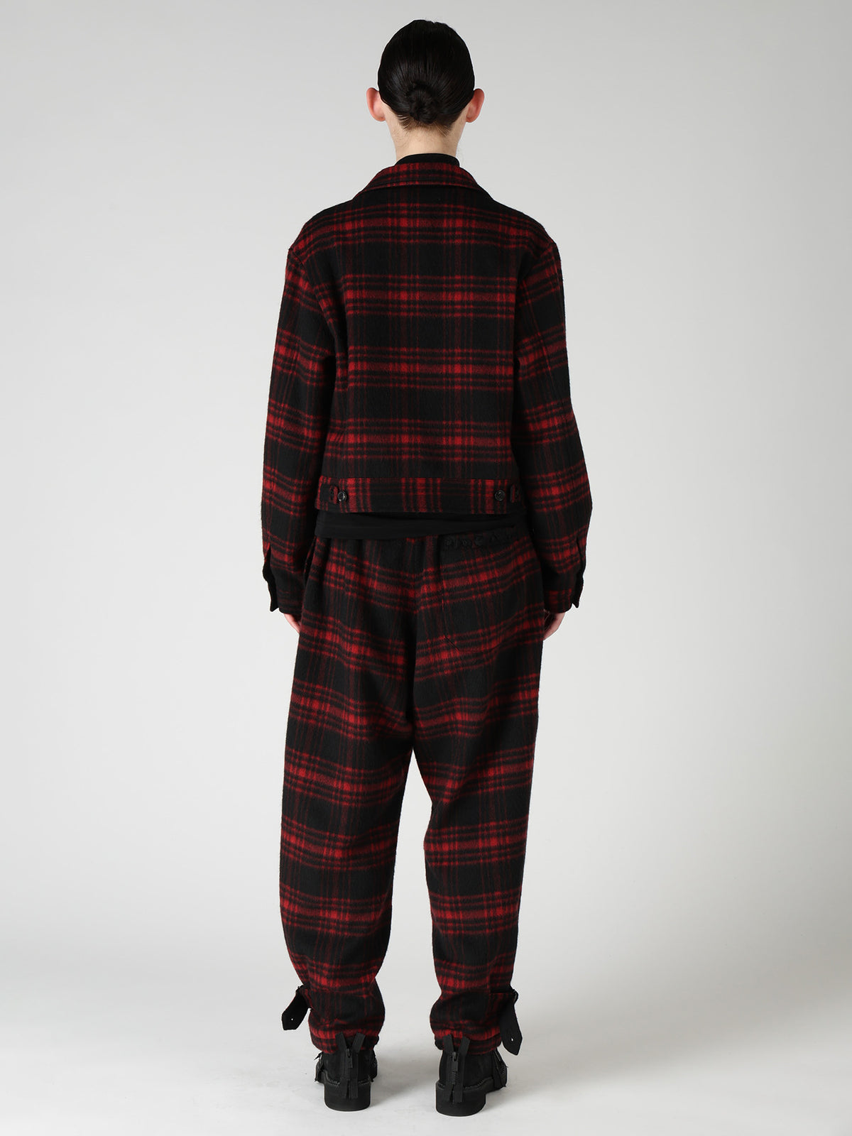 SHAGGY PLAID BLOUSON