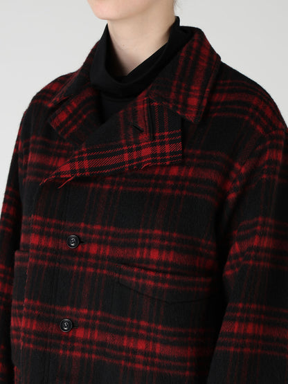 SHAGGY PLAID BLOUSON