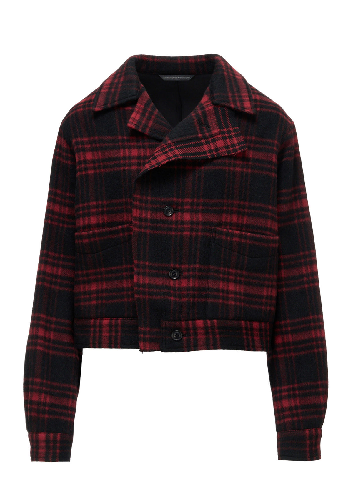 SHAGGY PLAID BLOUSON