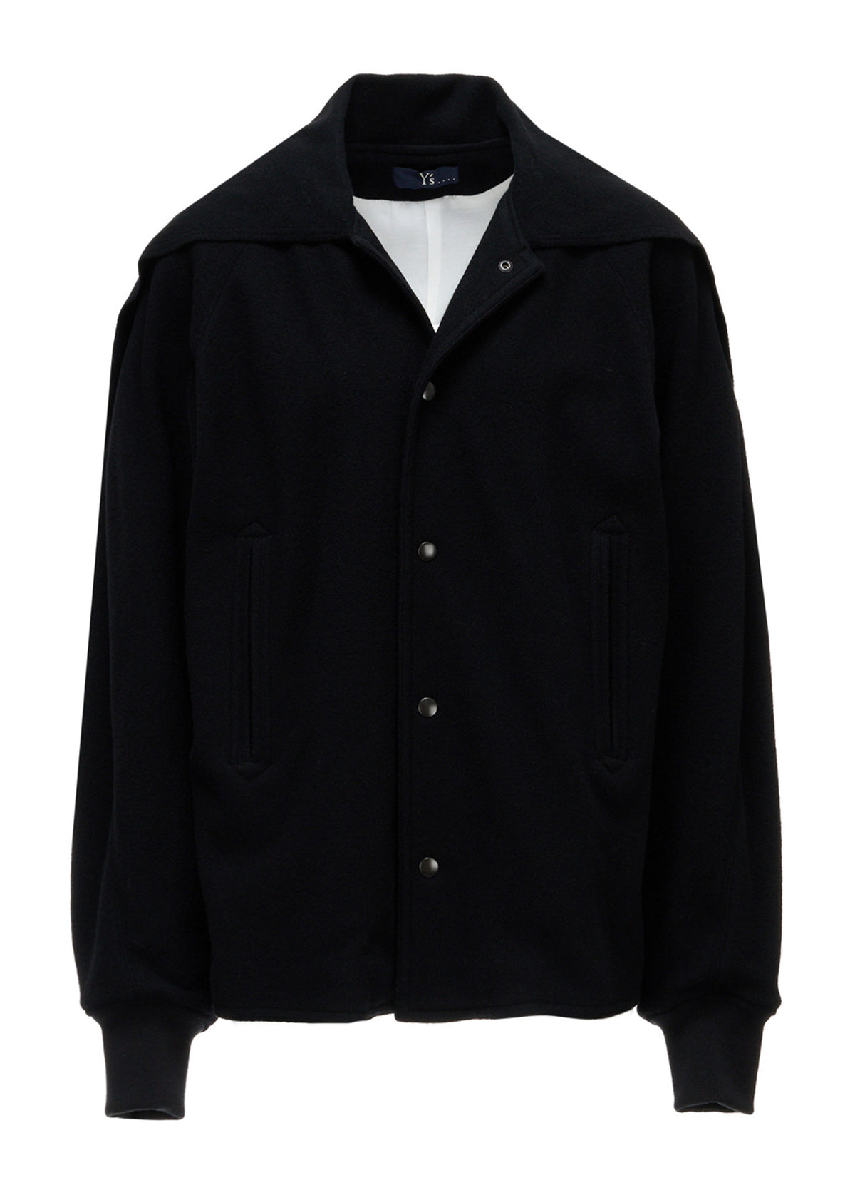 CASHMERE KNIT FLEECE SAILOR COLLAR JACKET