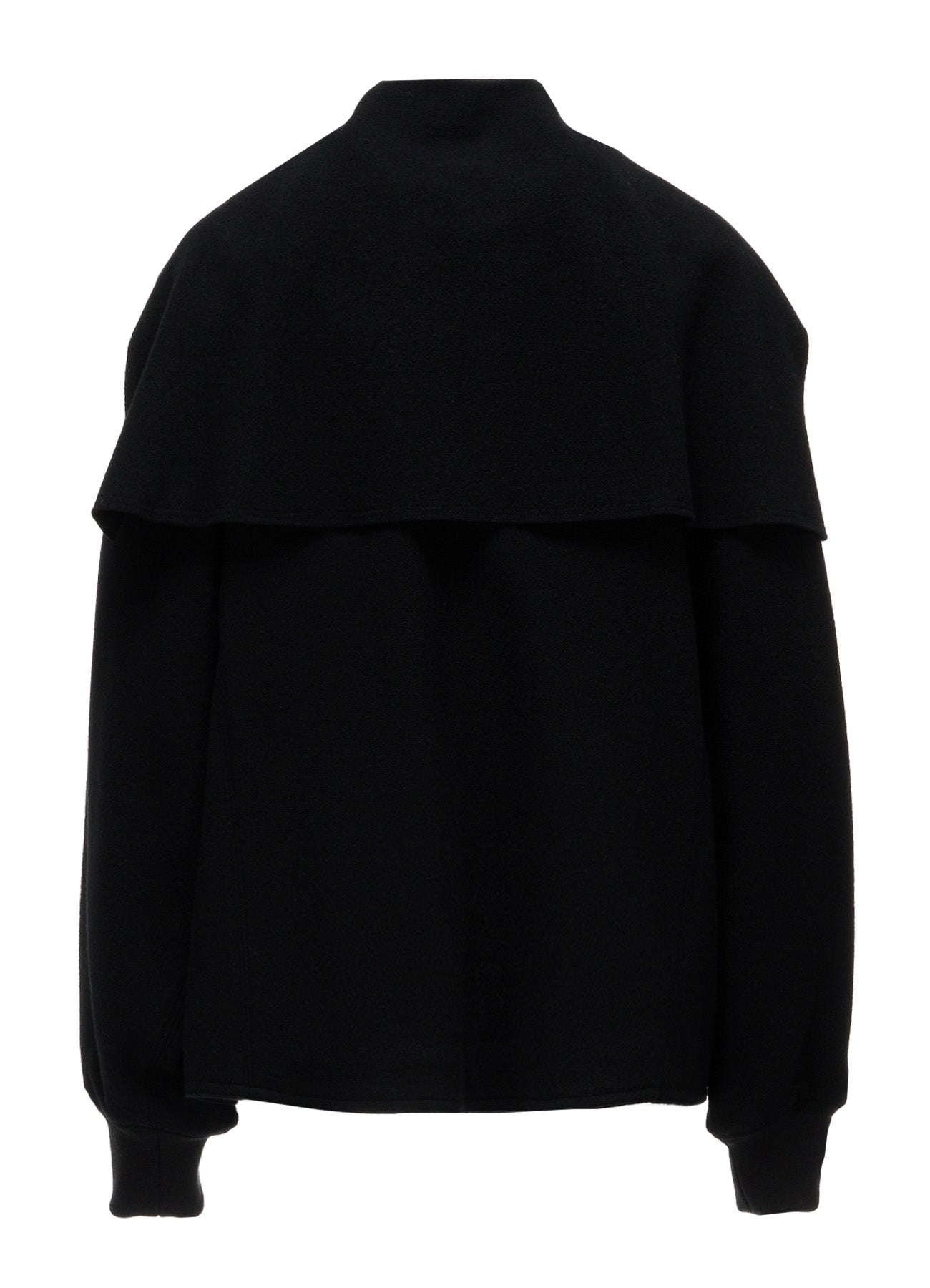 CASHMERE KNIT FLEECE SAILOR COLLAR JACKET