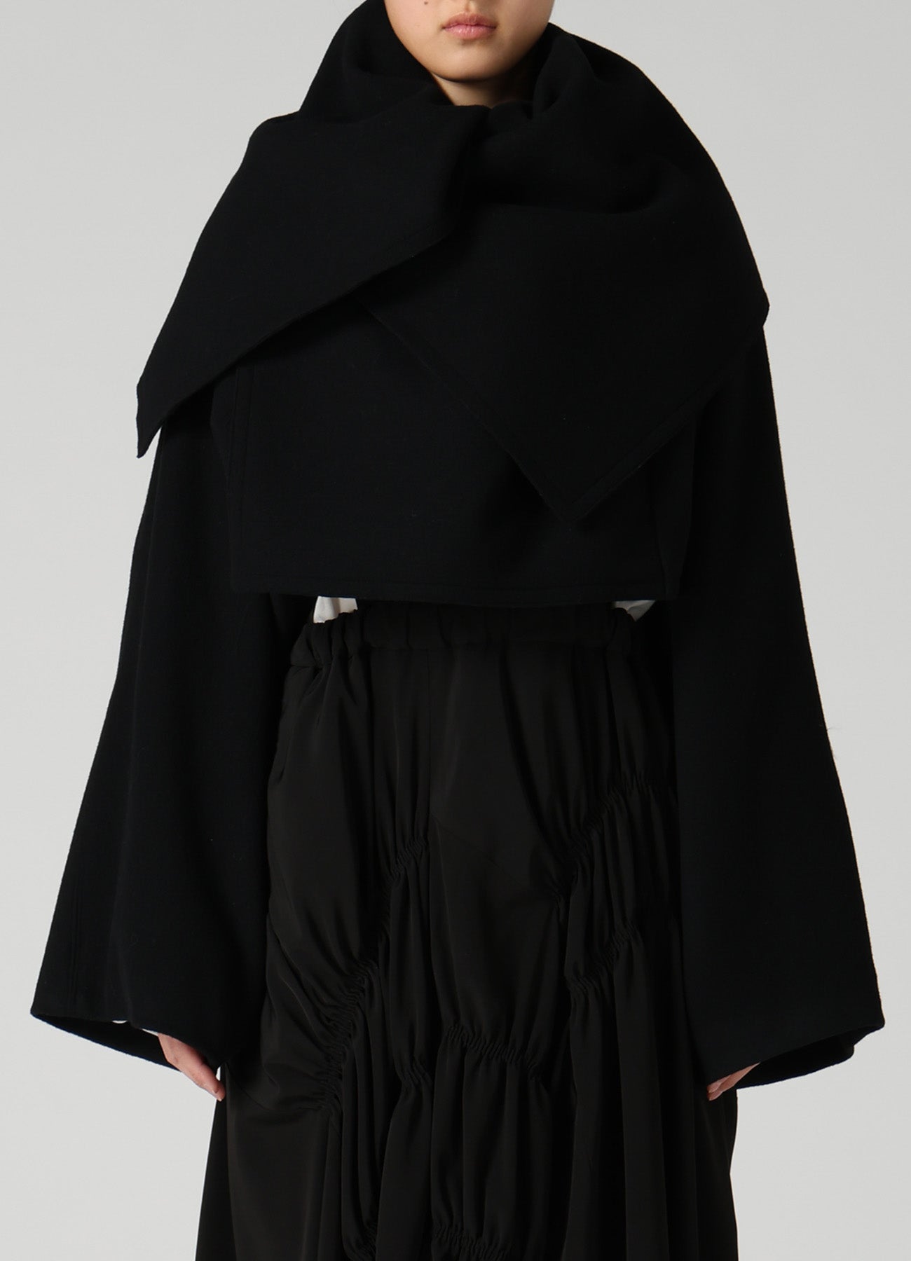 CASHMERE KNIT FLEECE WRAP BLOUSON – THE SHOP YOHJI YAMAMOTO