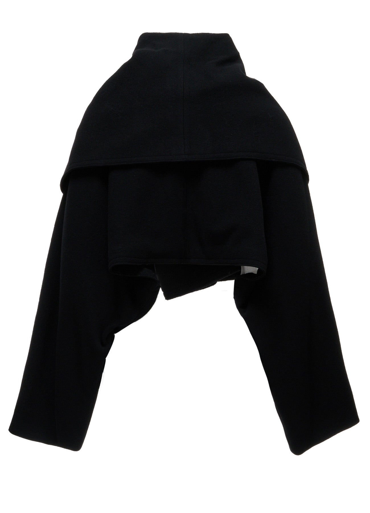 CASHMERE KNIT FLEECE WRAP BLOUSON
