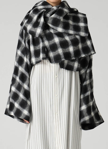 PLAID JACQUARD WRAP BLOUSON