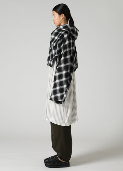 PLAID JACQUARD WRAP BLOUSON