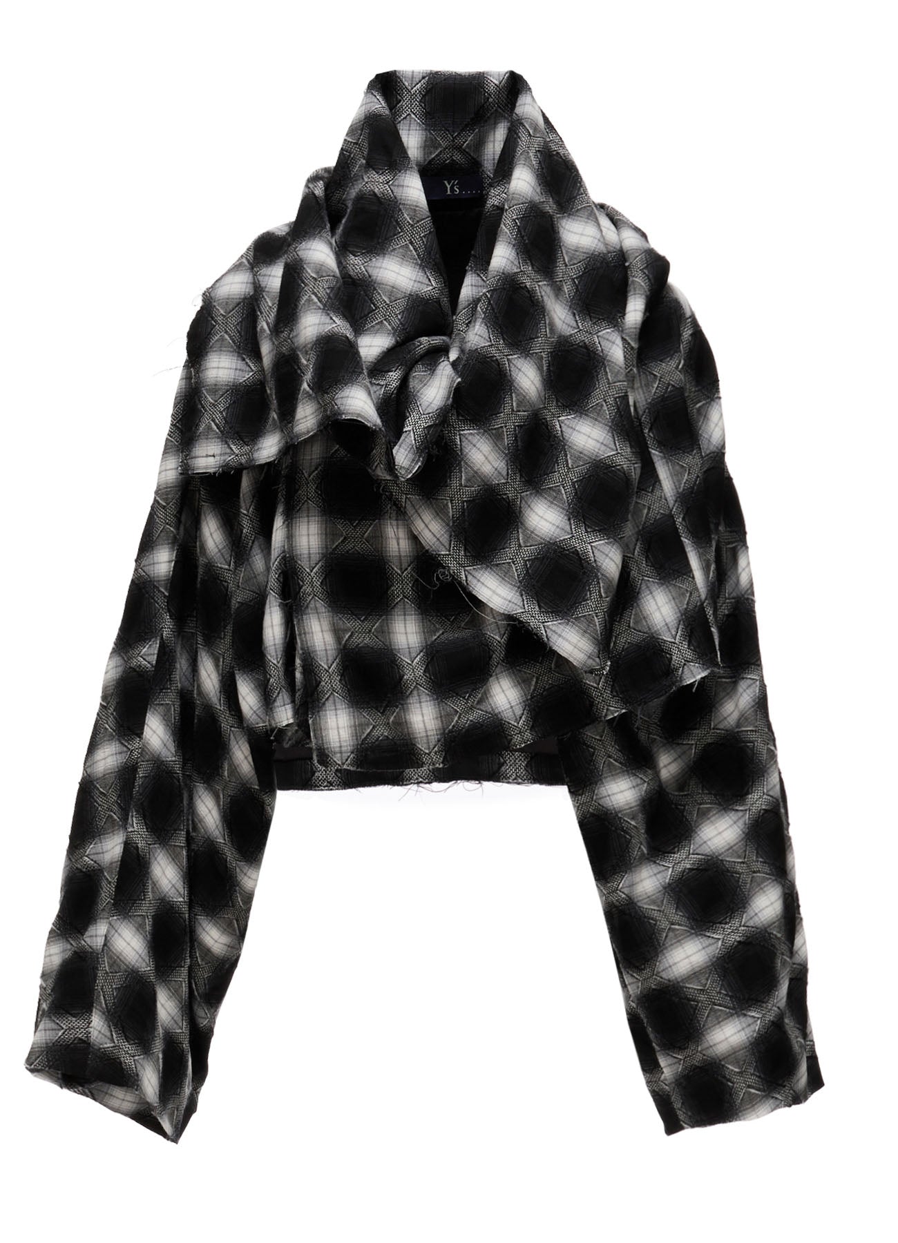 PLAID JACQUARD WRAP BLOUSON