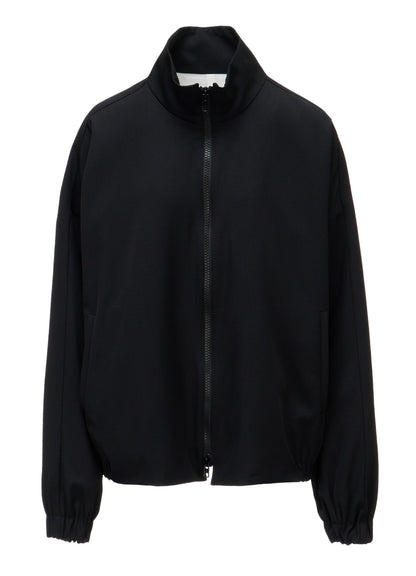 WOOL GABARDINE STAND COLLAR JACKET