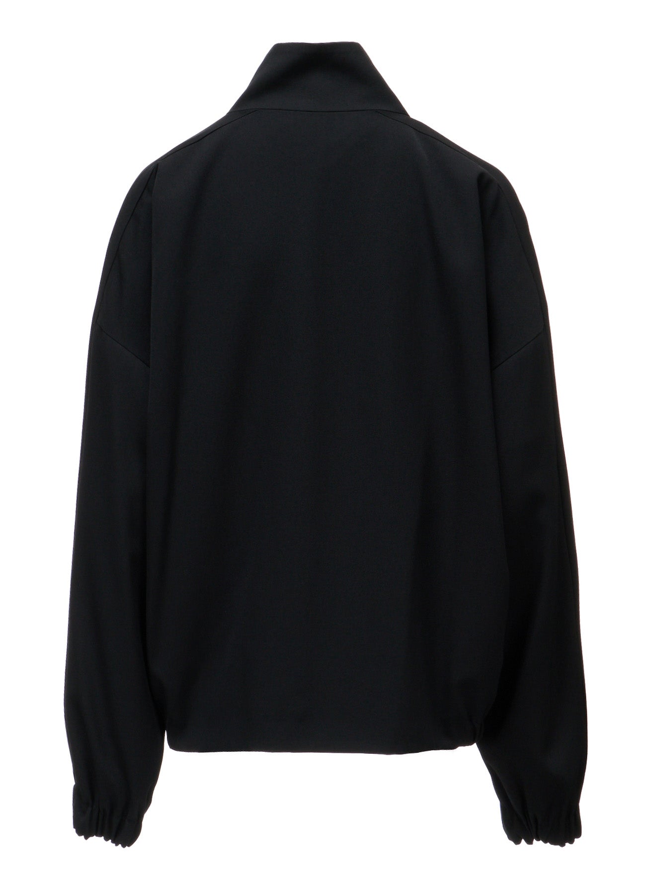 WOOL GABARDINE STAND COLLAR JACKET