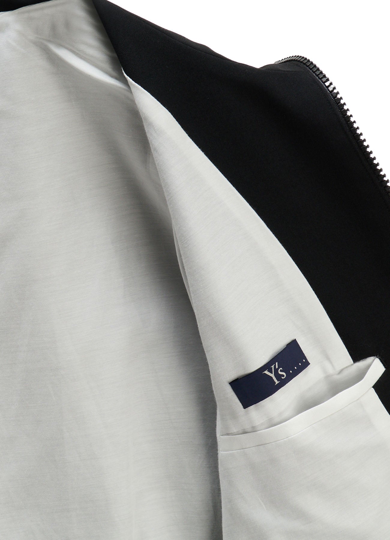 WOOL GABARDINE STAND COLLAR JACKET