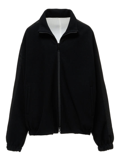 CASHMERE KNIT FLEECE STAND COLLAR JACKET
